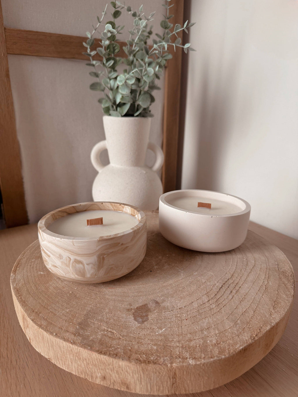 🕯️ Bougie artisanale en Jesmonite – Parfum de Grasse
