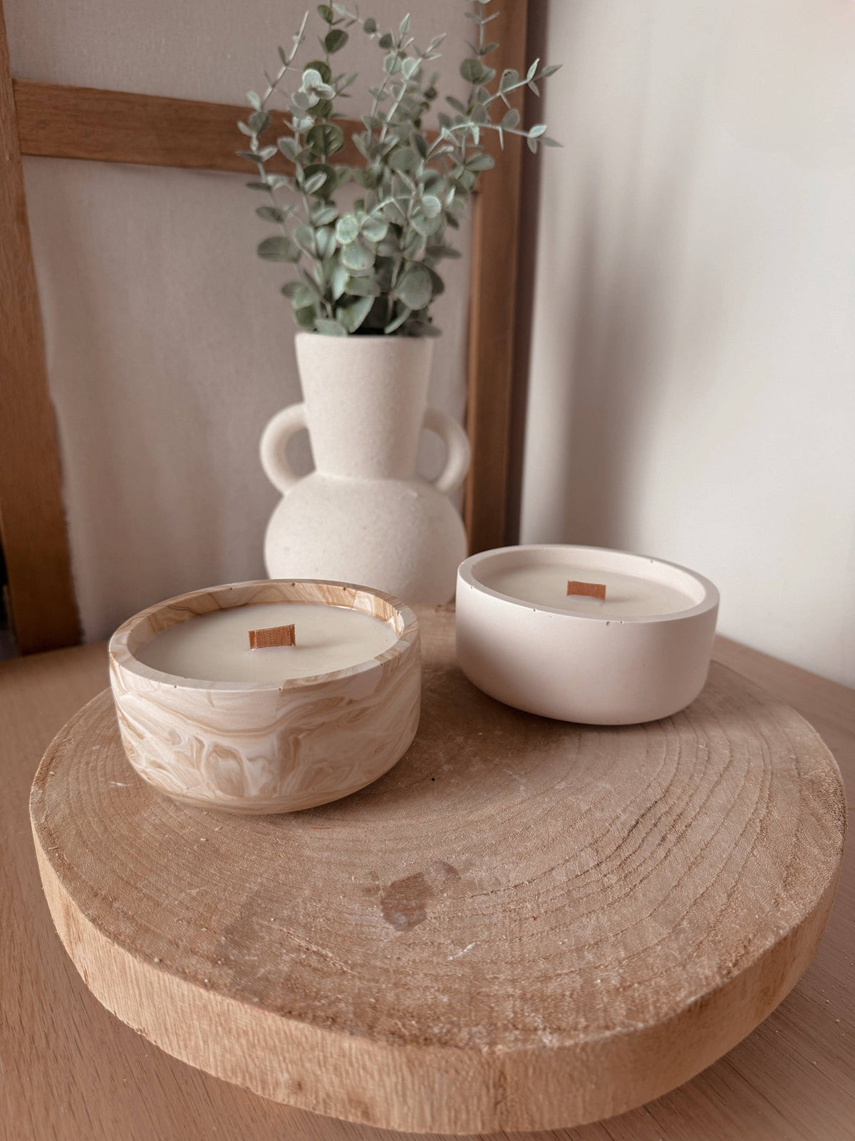 🕯️ Bougie artisanale en Jesmonite – Parfum de Grasse