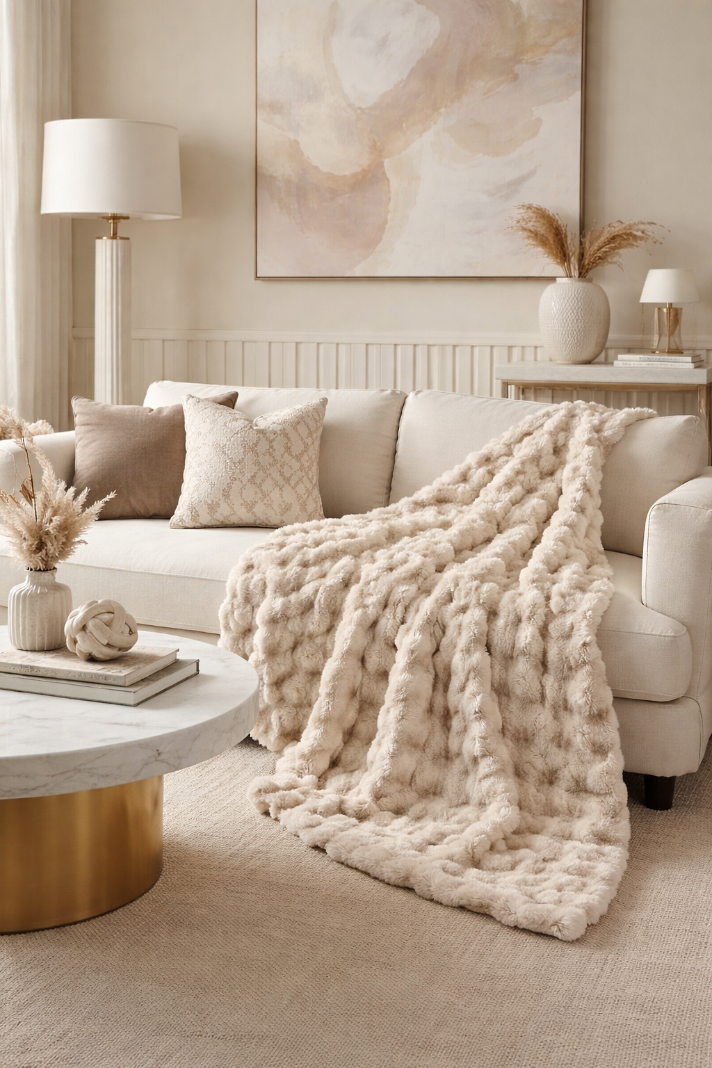 🤎 Plaid beige – Douceur & confort au quotidien