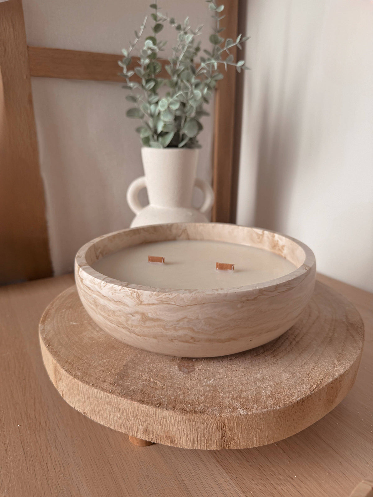🕯️ Bougie artisanale en Jesmonite – Parfums français