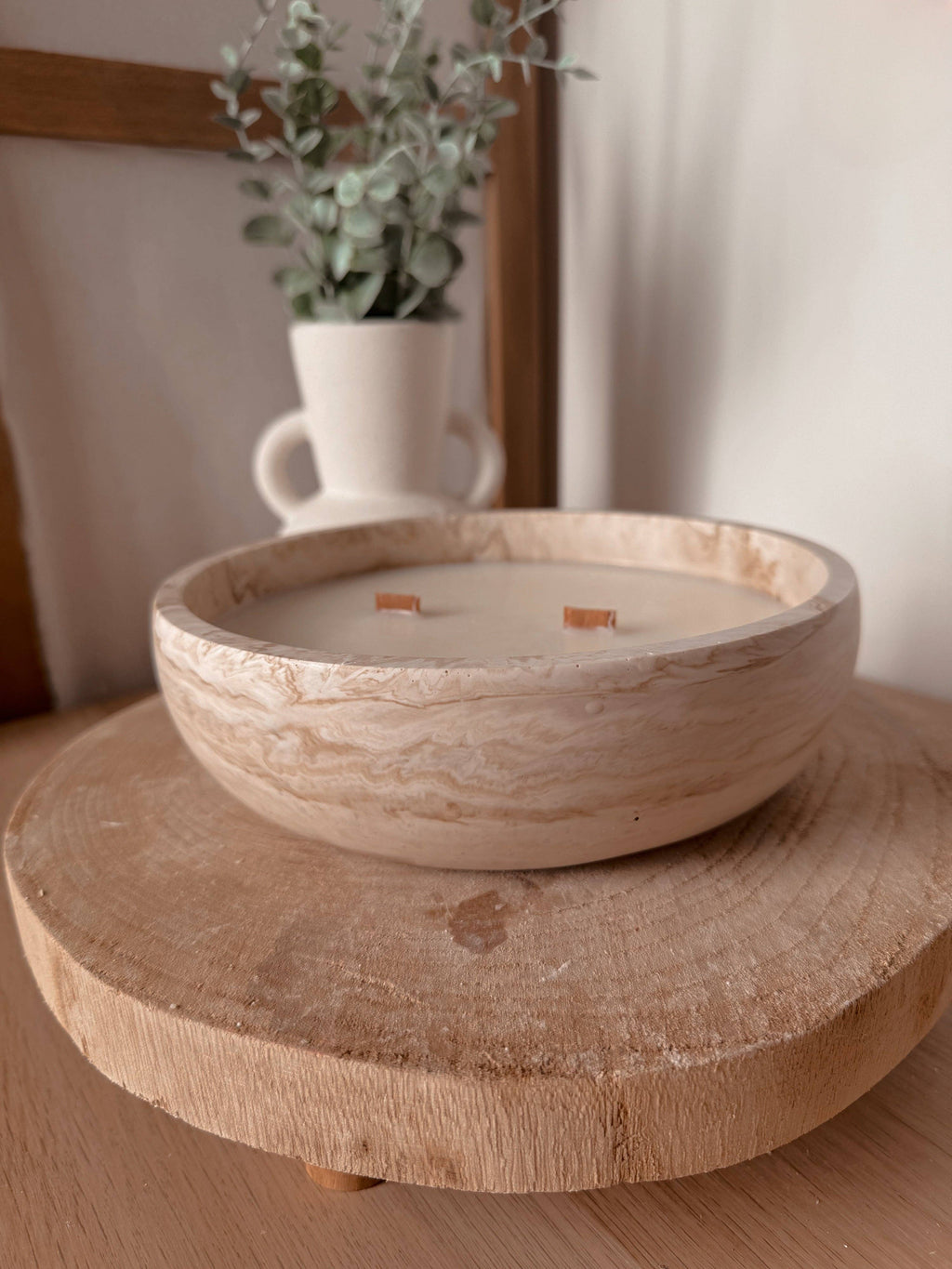 🕯️ Bougie artisanale en Jesmonite – Parfums français