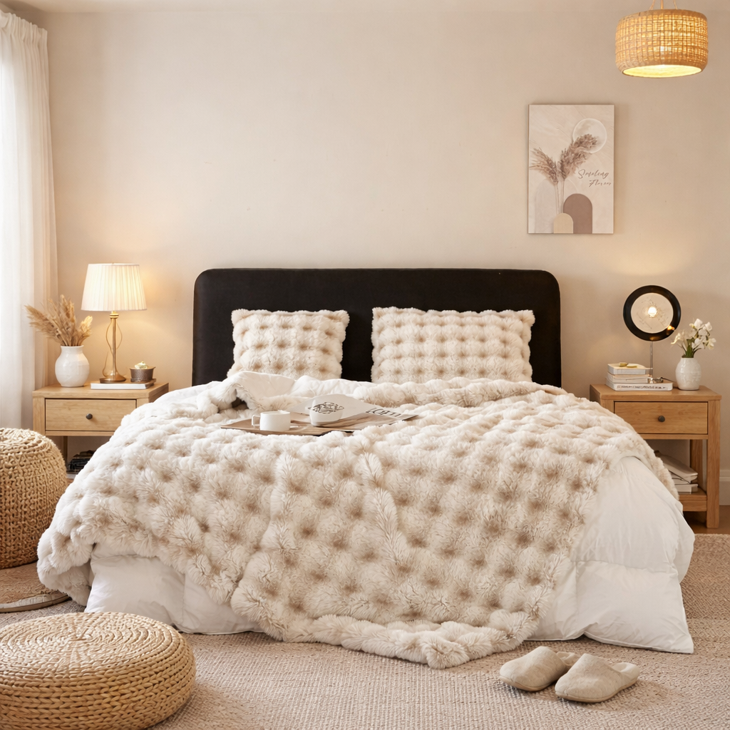 🤎 Plaid beige – Douceur & confort au quotidien